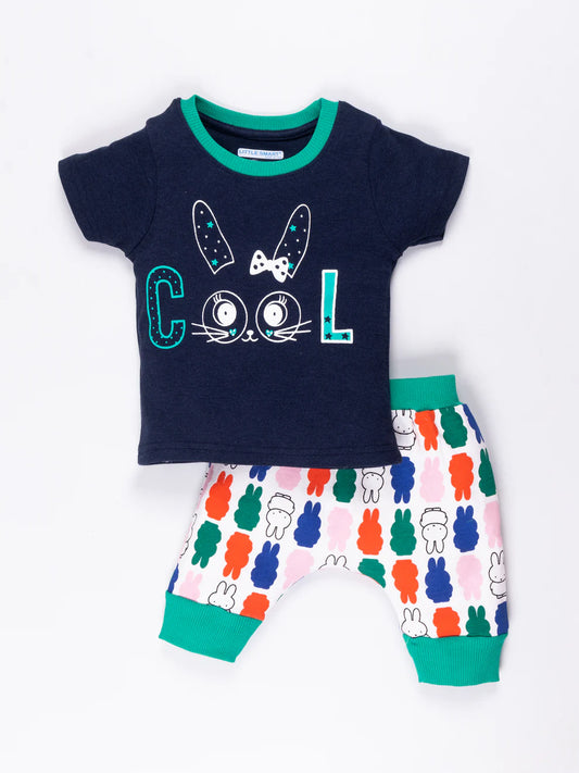 Boys Printed Diaper Suit Set