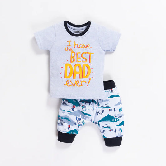 Boys Printed Diaper Suit Set