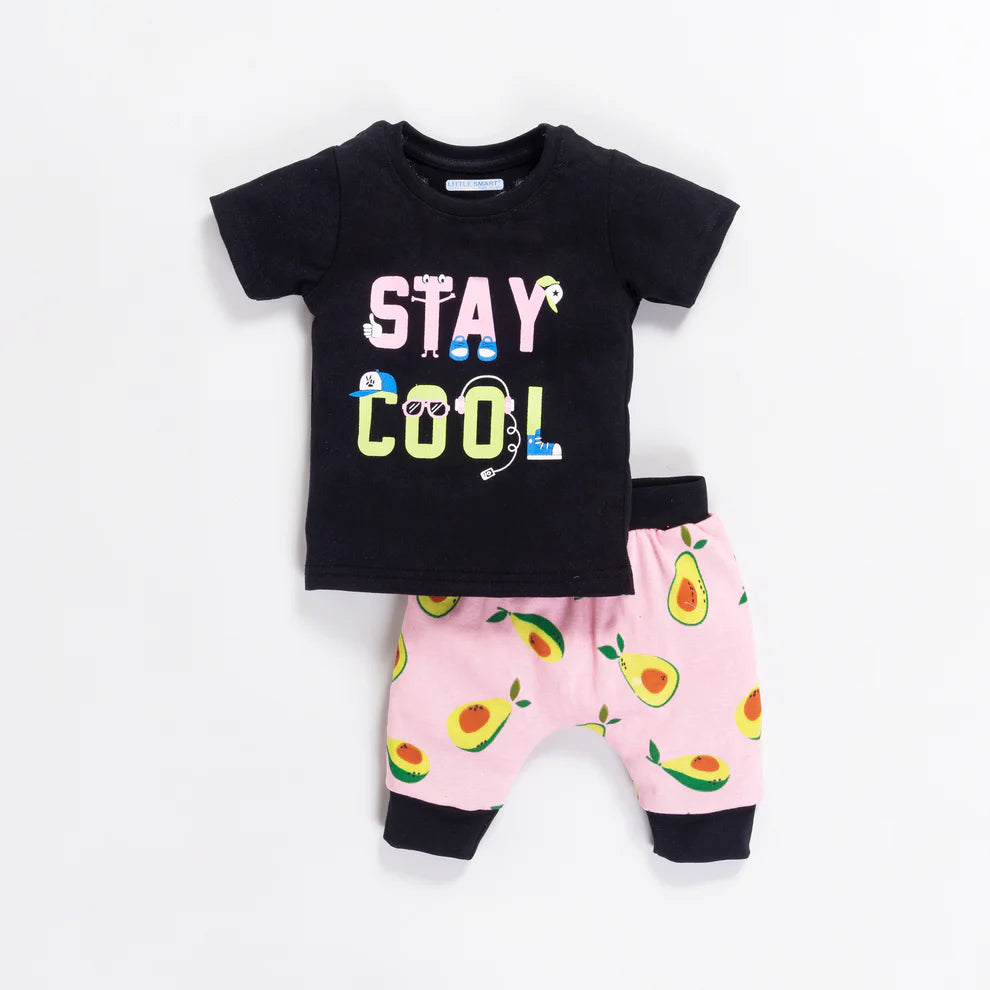 Boys Printed Diaper Suit Set